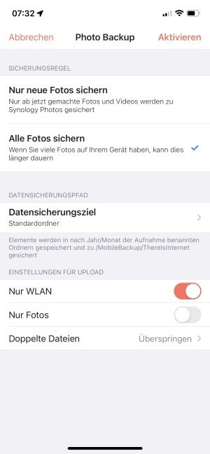 Synology NAS Apple Backup-Strategie
