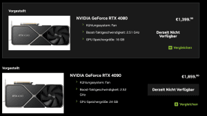 NVIDIA UVP für die GeForce RTX 4080 & 4090