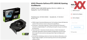 ASUS Phoenix GeForce RTX 3050 8G Gaming