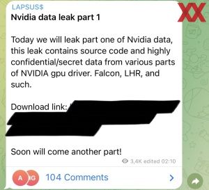 NVIDIA-Hack LAPSUS$​ Chats