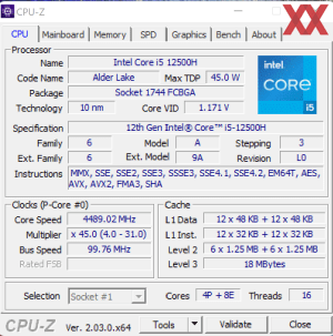 GPUz и CPUz ноутбука Acer Swift 3 OLED