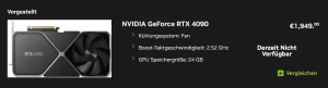 NVIDIA GeForce RTX 4090 Founders Edition: Aktuell nicht verfügbar