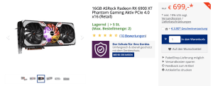 Mindfactory MindStar-Deal: ASRock Radeon RX 6900 XT