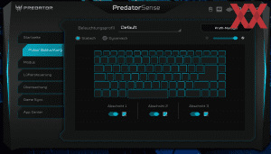 Die Software des Acer Predator Triton 300 SE