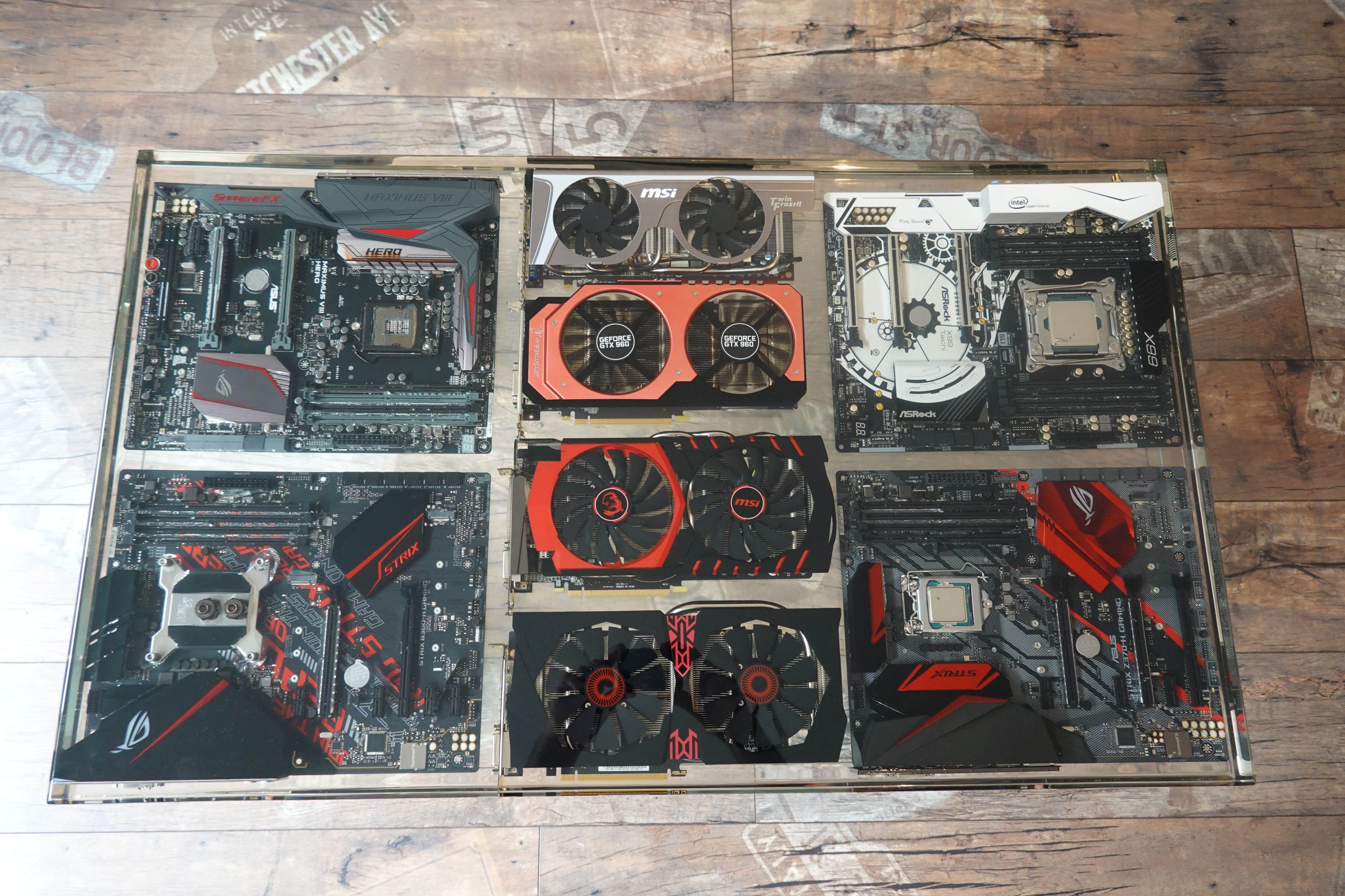 Kann Man Jede Grafikkarte In Jedes Mainboard Einbauen DIY-Möbel: Mainboard, Grafikkarte, HDD und CPU in Epoxidharz gegossen