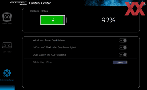 Die Software des Medion Erazer Major X10