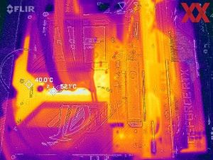 Wärmebild vom VRM-Bereich beim ASUS ROG Strix Z790-F Gaming WiFi