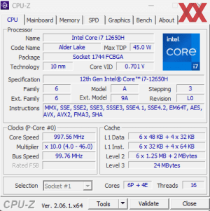 GPUz и CPUz на ноутбуке MSI Katana 15 B12VGK