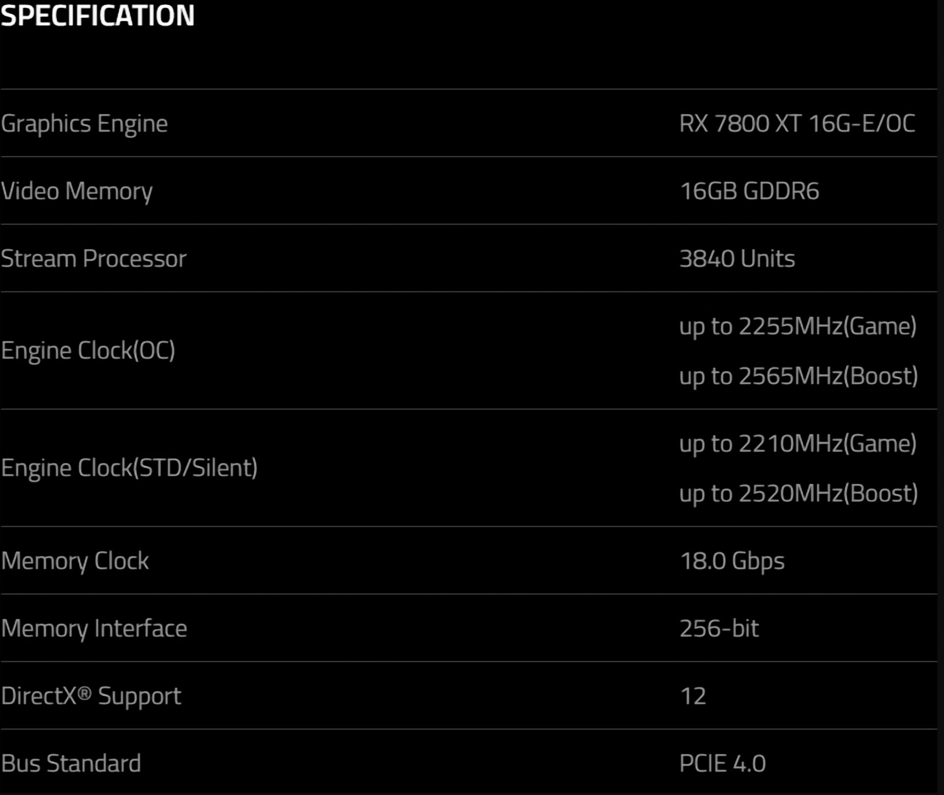 Rx 7800 характеристики