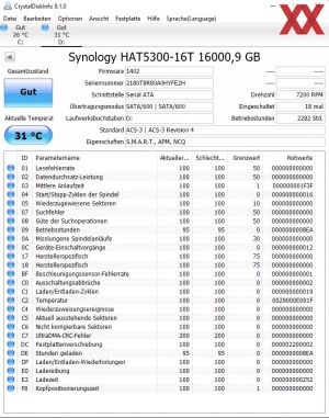 Synology HAT5300-16T, 16 TB, SATA-HDD, Muster 1 Synology HAT5300-16T, 16 TB, SATA-HDD, Muster 1