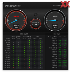 Western Digital WD_BLACK P40 - Backmagic Speed Test