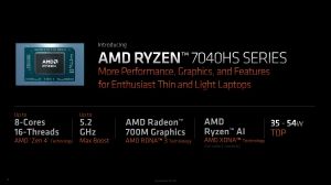 Präsentationsfolien zu AMD Ryzen 7040HS