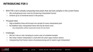 AMD GDC23 FSR 3