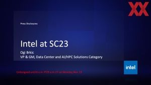 Supercomputing 2023 Intel Briefing