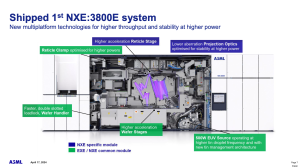 ASML TWINSCAN NXE:3800E