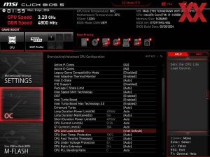 MSI Intel Baseline-Einstellungen