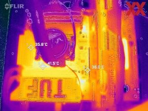 Wärmebild vom VRM-Bereich beim ASUS TUF Gaming X870-Plus WiFi