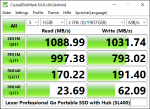 Lexar Professional Go Portable SSD with Hub