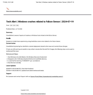 Workaround für CrowdStrike Falcon Sensor