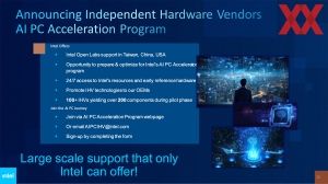 Intel AI PC Acceleration Program Update