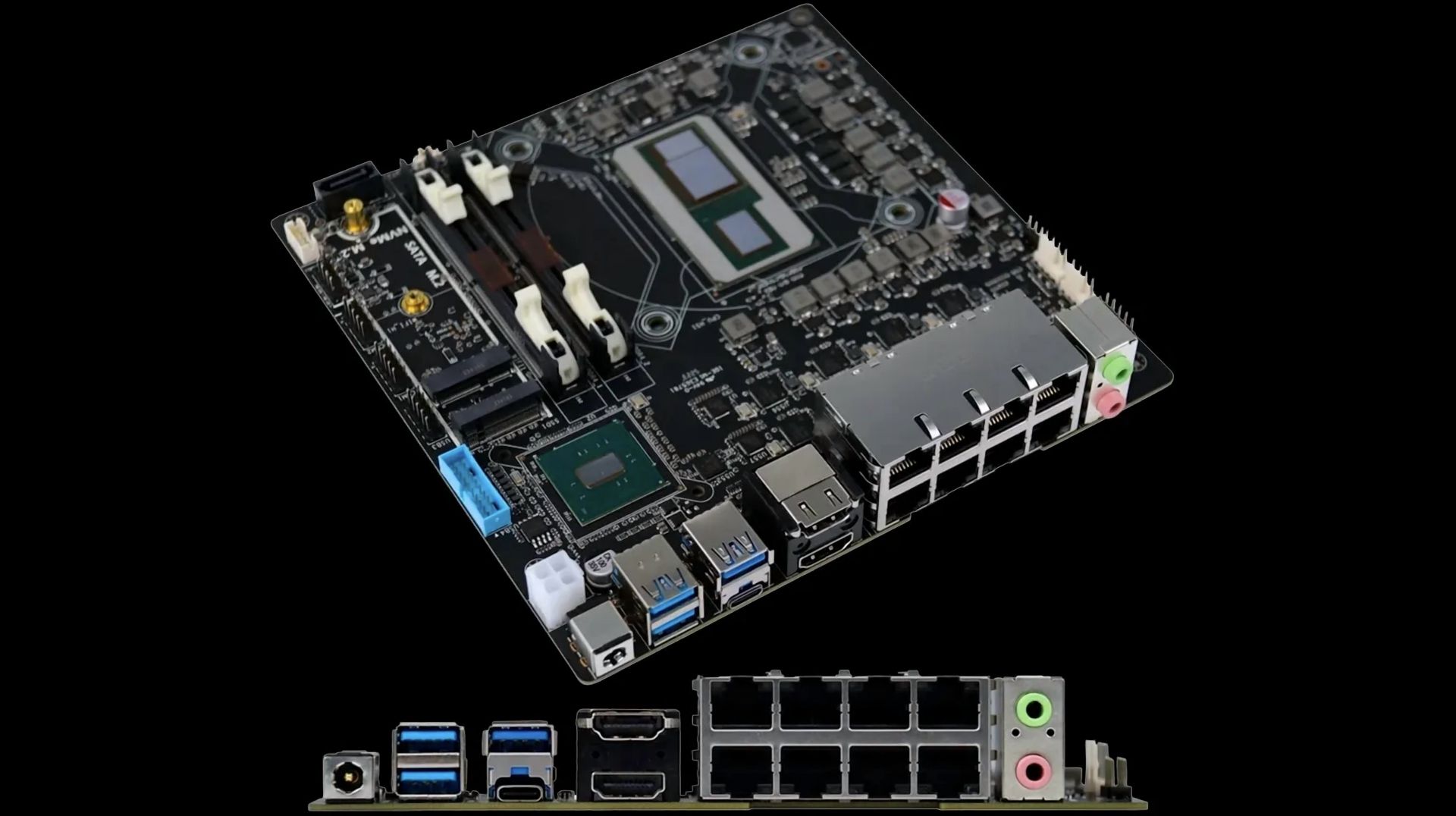 Материнская плата Topton N9 Mini-ITX с восемью портами LAN 2,5 Гбит/с ...