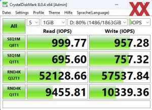Netac Portable SSD ZX10, 2 TB, Benchmarks 80%