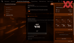 Die Software des Acer Nitro V14