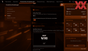 Die Software des Acer Nitro V14