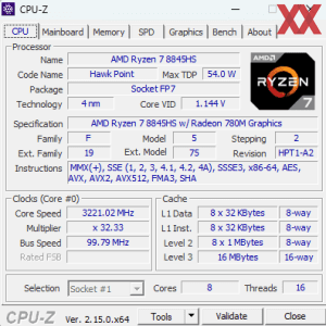 GPUz und CPUz des Acer Nitro V14