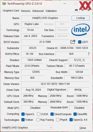 GPUz und CPUz des ASUS ExpertBook P3