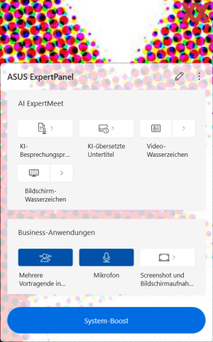 Die Software des ASUS ExpertBook P3