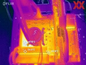 Wärmebild vom VRM-Bereich beim NZXT N9 Z890