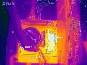 Wärmebild vom VRM-Bereich beim MSI MPG B850I EDGE TI WIFI