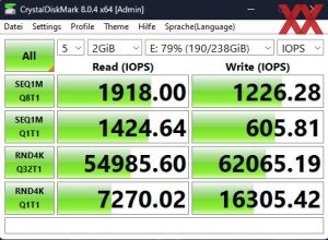 Netac Portable SSD ZX20L, 256GB, Benchmarks80