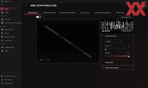 Die Software des ASUS ROG Zephyrus G16