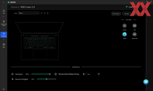 Die Software des Gigabyte Aero X16