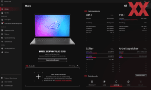 Die Software des ASUS ROG Zephyrus G16