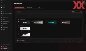 Die Software des ASUS ROG Zephyrus G16