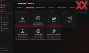 Die Software des ASUS ROG Zephyrus G16