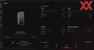 Die Software des ASUS ROG NUC 15