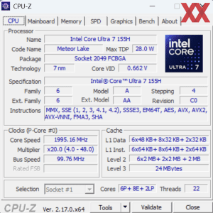 GPUz und CPUZ des MSI Cubi Nuc AI
