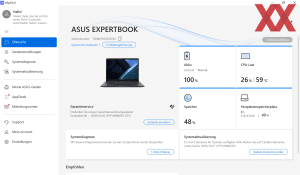 Die Software des ASUS ExpertBook B3