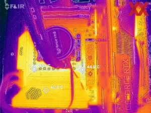 Wärmebild vom VRM-Bereich beim MSI MAG X870E TOMAHAWK WIFI
