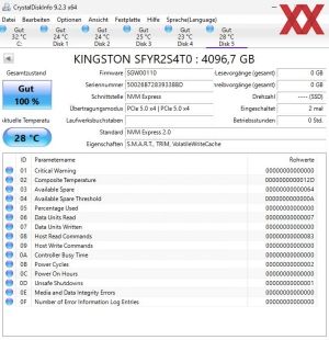 Kingston Fury Renegade G5 SSD 4096GB Benchmarks mit Kühlung