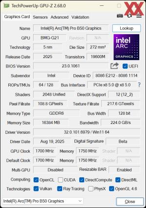 Intel Arc Pro B50