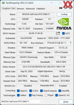 INNO3D GeForce RTX 5060 Ti Twin X2