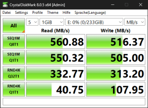Die SATA-Performance über den ASMedia ASM1164