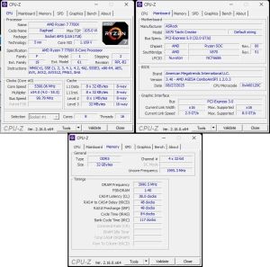 oben links: CPU-OC; unten: RAM-OC (XMP)