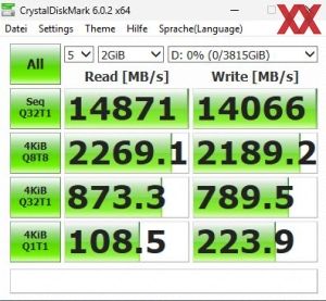 Kingston Fury Renegade G5 SSD 4096GB Benchmarks mit Kühlung