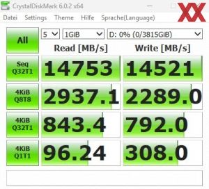 Kingston Fury Renegade G5 SSD 4096GB Benchmarks mit Kühlung